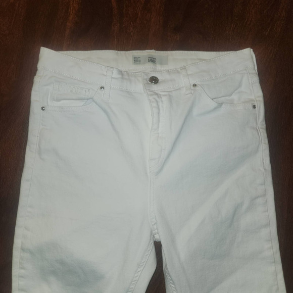 Topshop Moto Jamie Rock & Roll Skinny Jeans High Rise White, Size W32, L30 - Picture 4 of 11